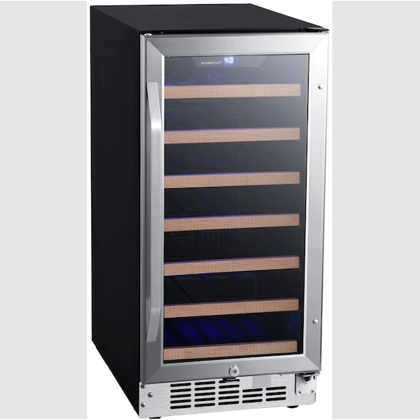 Edgestar 15 Inch Wide 30 Bottle BuiltIn Single Zone Wine Cooler with